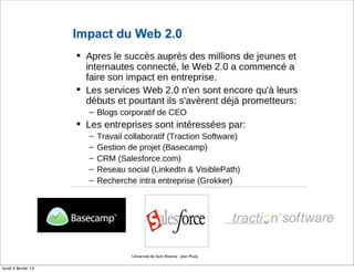 Université de Saint Etienne - Jean Pouly

lundi 4 février 13
 