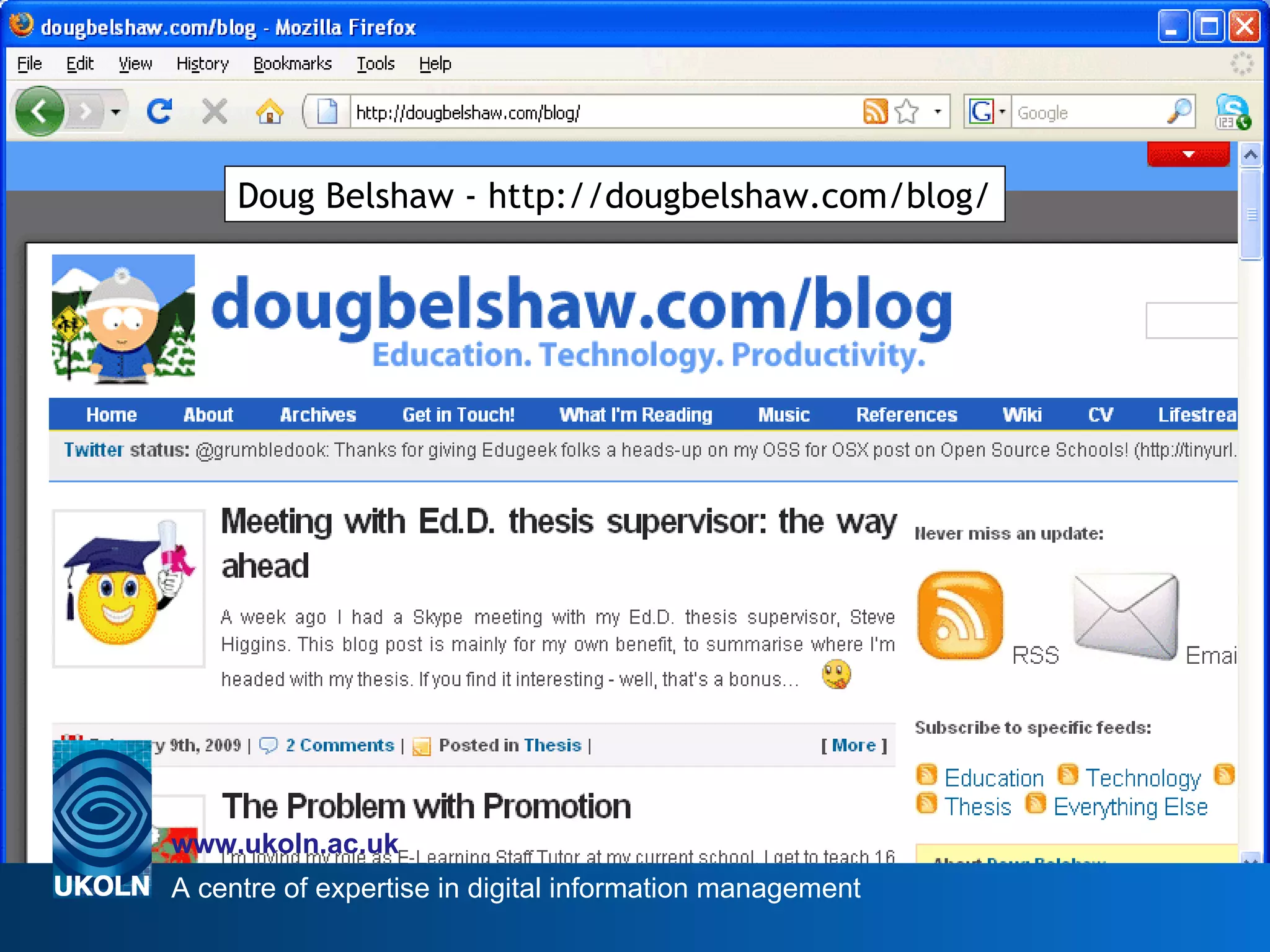 Doug Belshaw - http://dougbelshaw.com/blog/ 