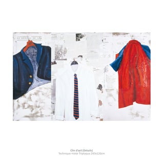 Clin d’œil (Détails)
Technique mixte Triptyque 243x120cm

 