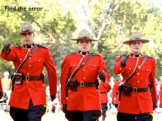 Find the error ...
 