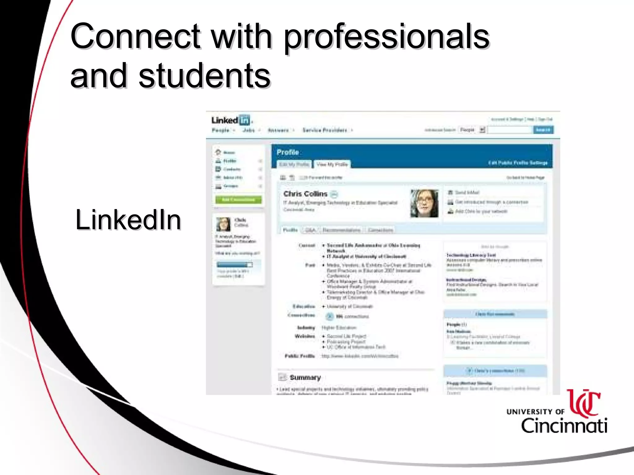 Connect with professionals and students LinkedIn 