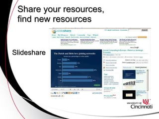 Share your resources, find new resources Slideshare 