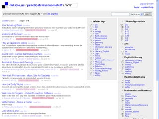 Example - http://del.icio.us/practicalclassroomstuff 