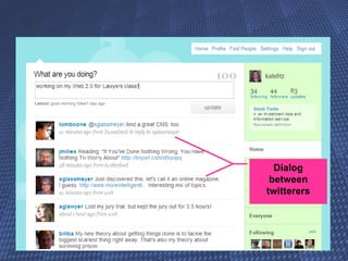 Dialog between twitterers 