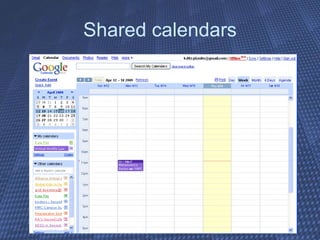 Shared calendars 