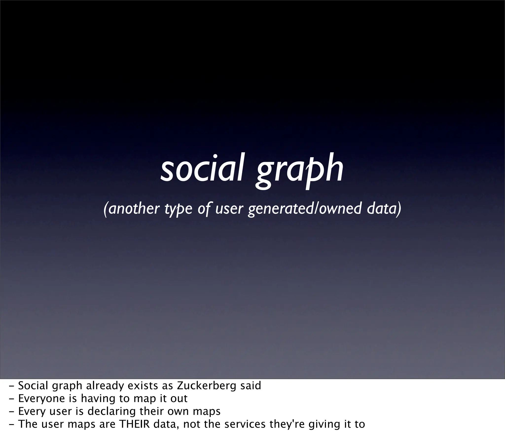 Web2Summit: Opening Up the Social Graph