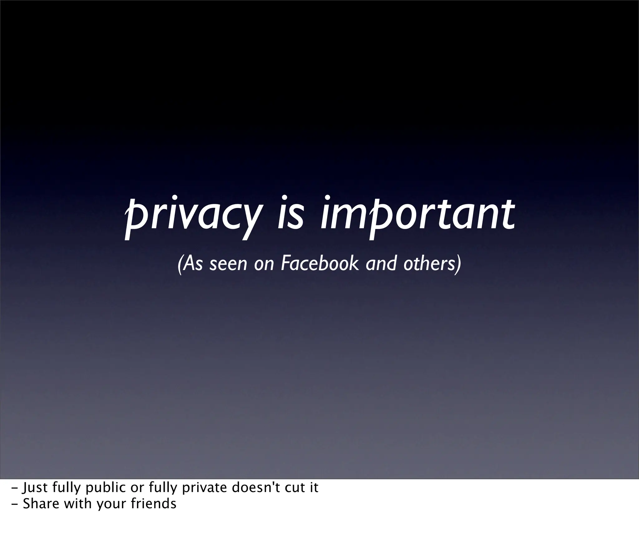 Web2Summit: Opening Up the Social Graph