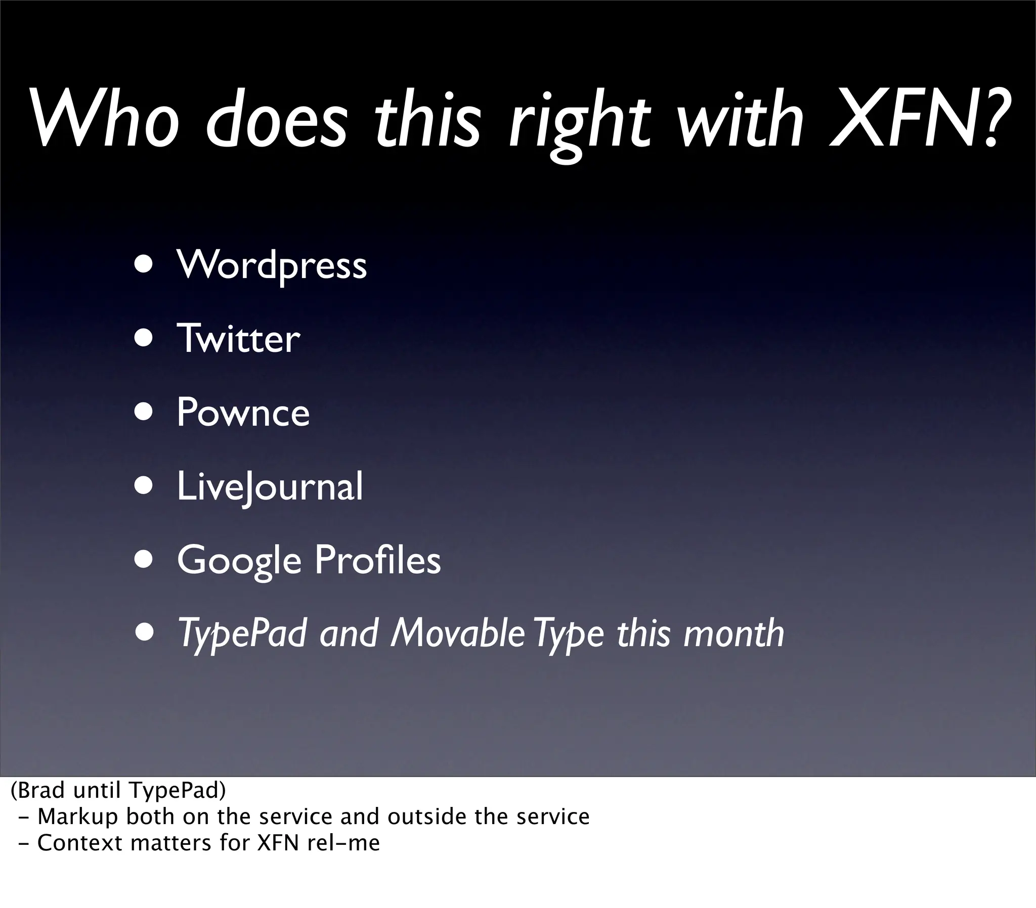 Web2Summit: Opening Up the Social Graph