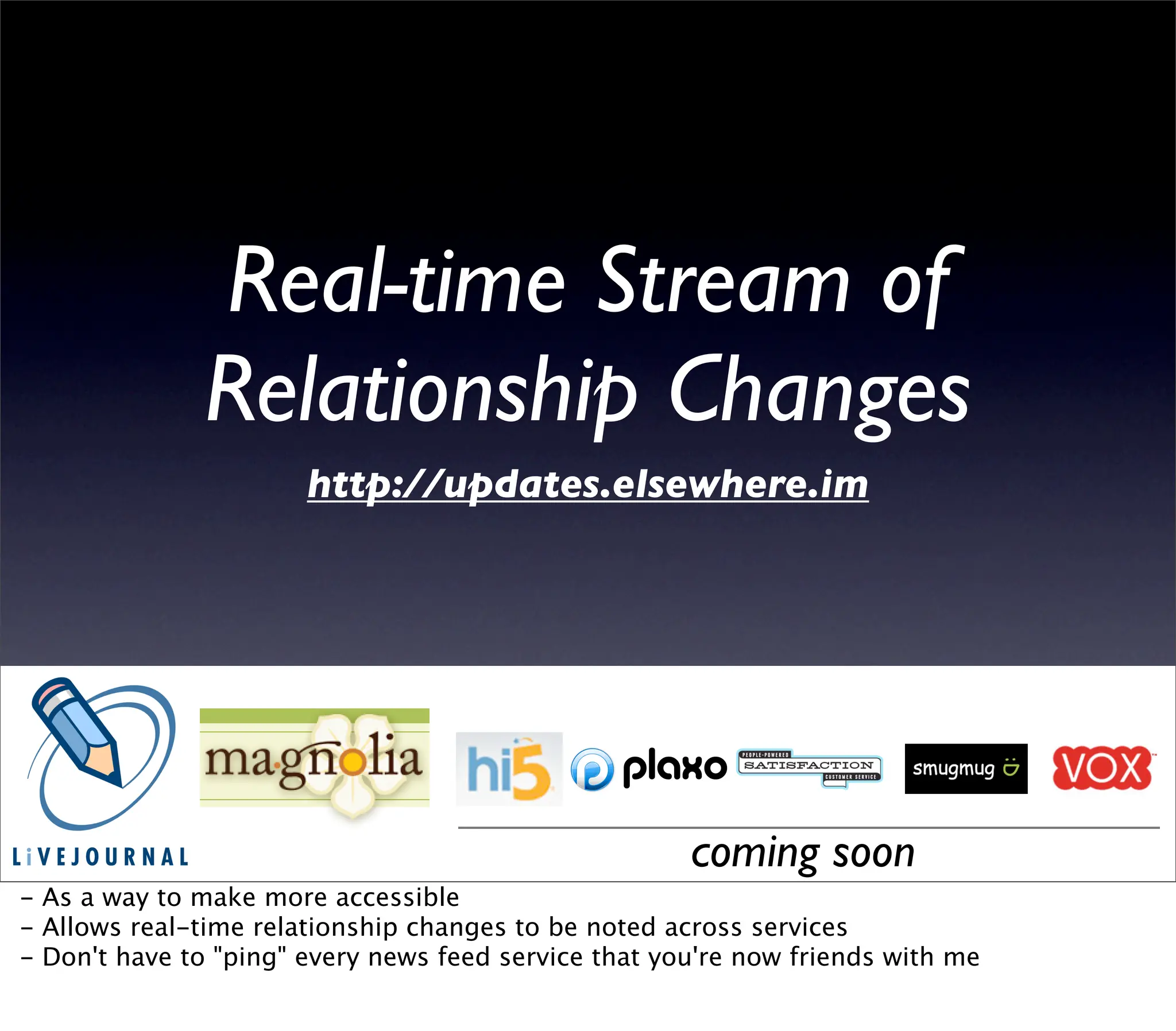 Web2Summit: Opening Up the Social Graph