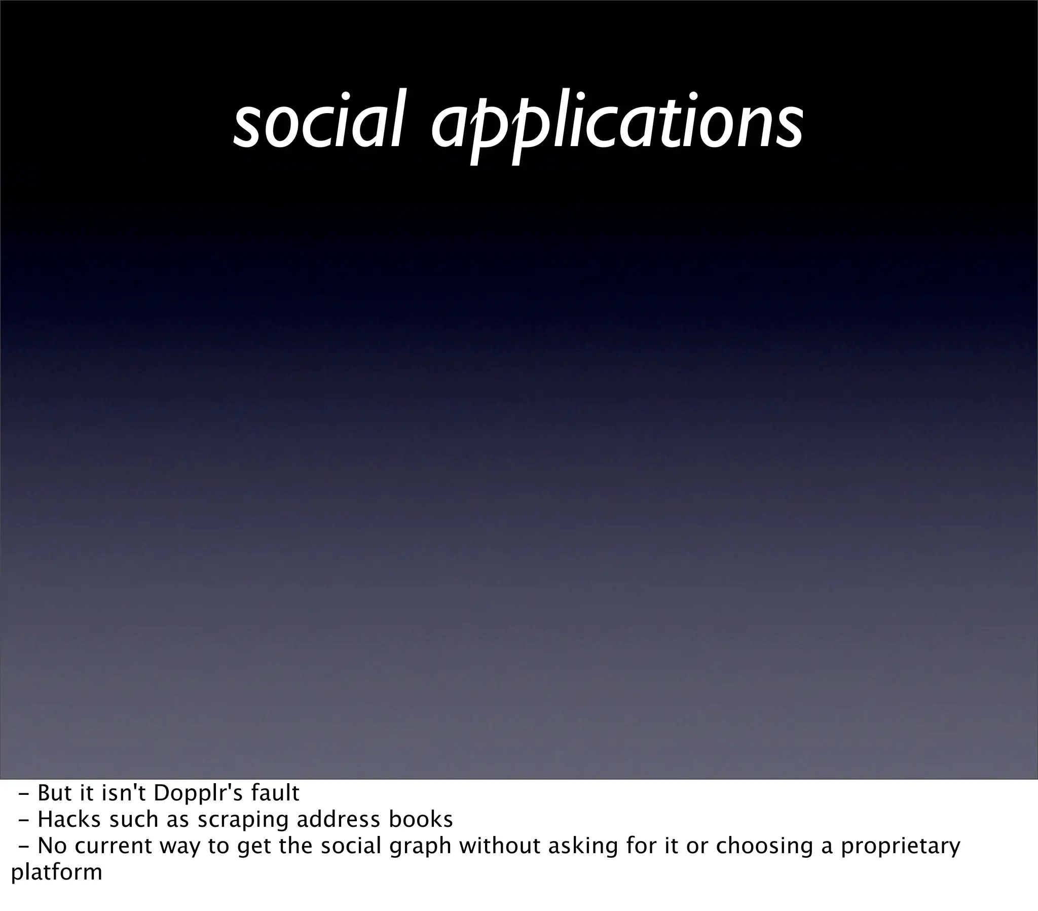 Web2Summit: Opening Up the Social Graph