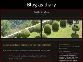 Blog as diary