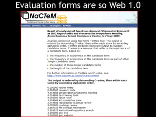 Evaluation forms are so Web 1.0