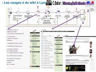 - Les usages à du wiki à Lyon 1 Pré publication 1 2 3 