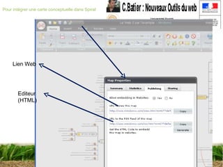 Pour intégrer une carte conceptuelle dans Spiral Lien Web Editeur (HTML) 