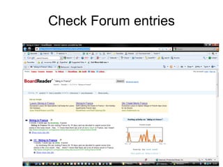 Check Forum entries 