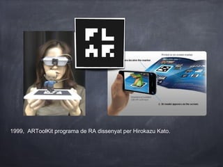 1999, ARToolKit programa de RA dissenyat per Hirokazu Kato.
 