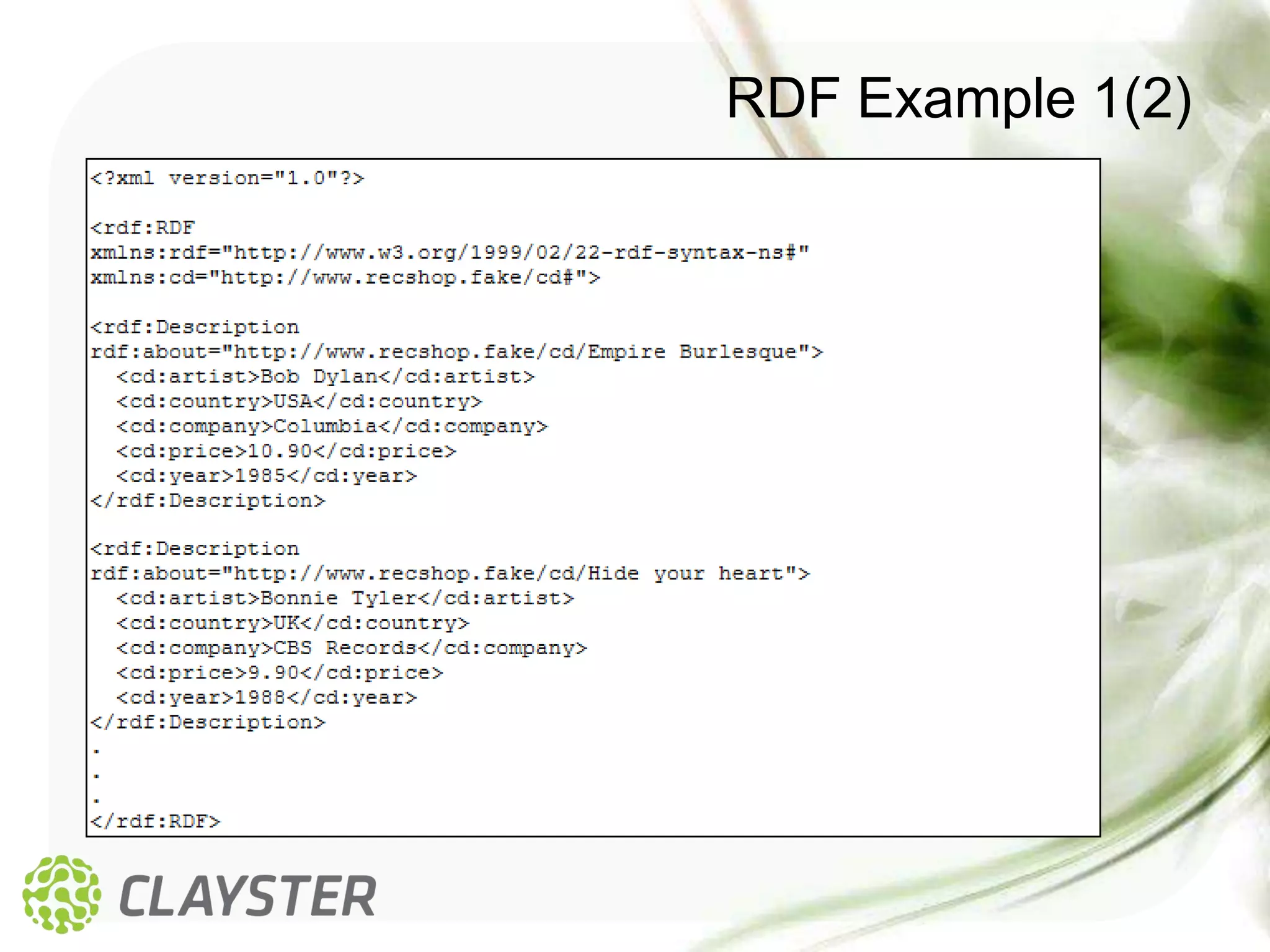 RDF Example 1(2)
 