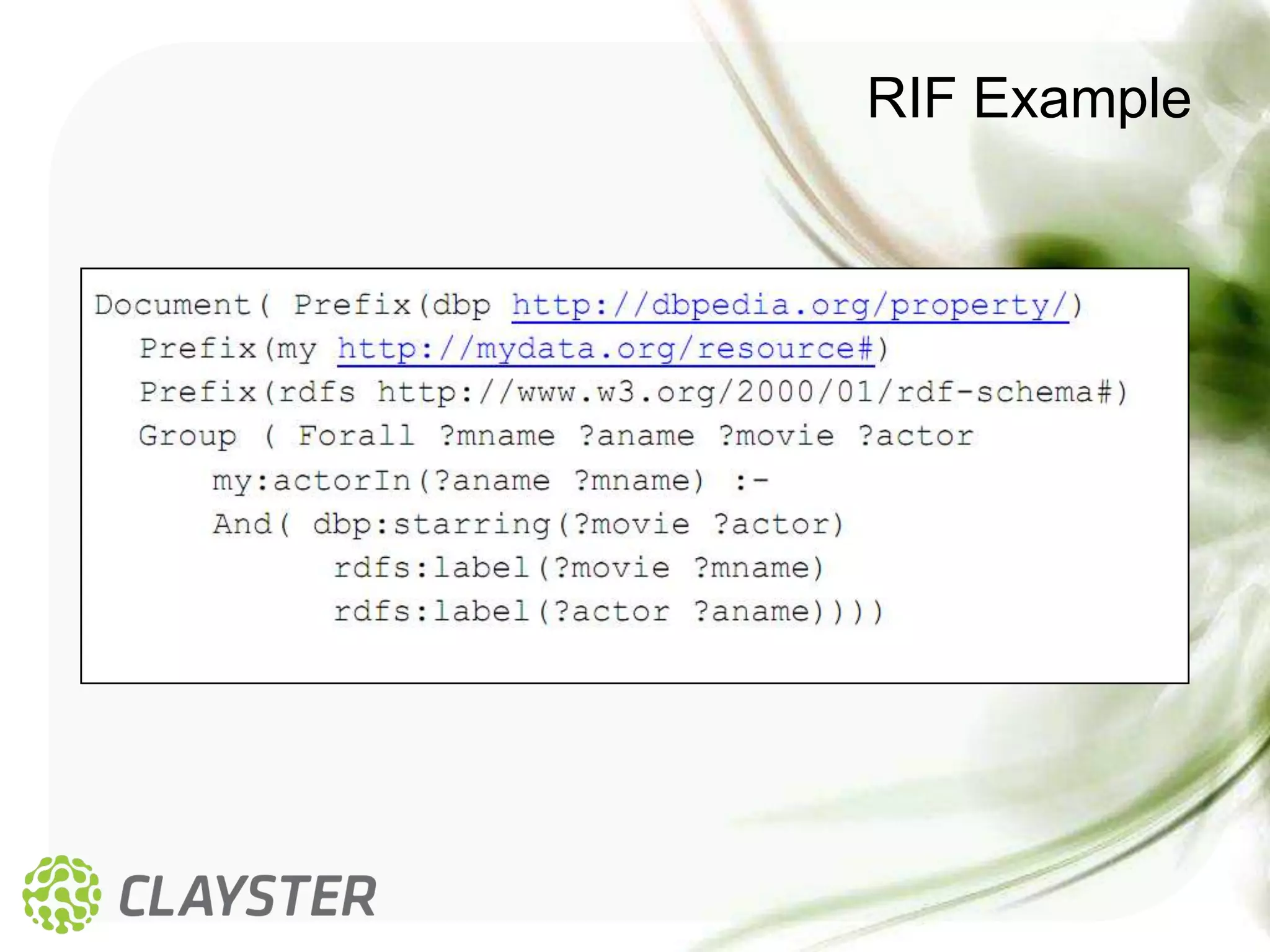 RIF Example
 