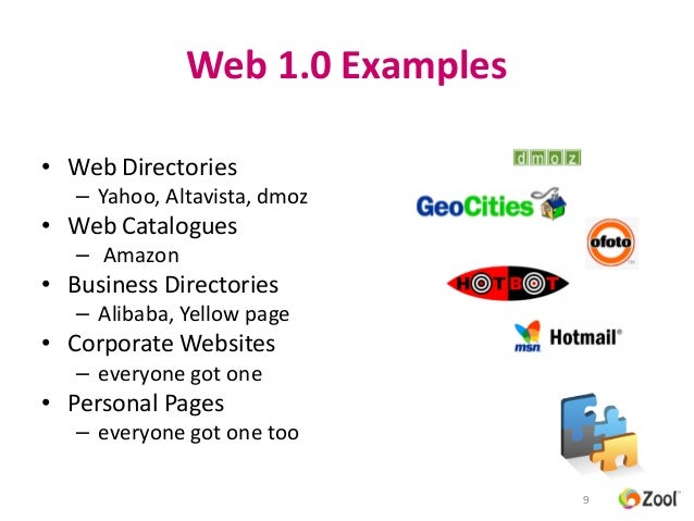 Image result for web 1.0 examples