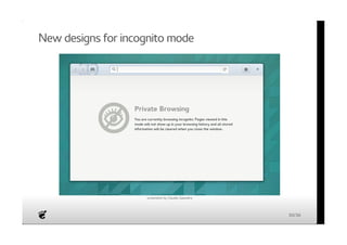 New designs for incognito mode 
screenshot by Claudio Saavedra 
30/36 
 