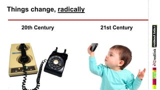 Things change, radically
21st Century20th Century
 