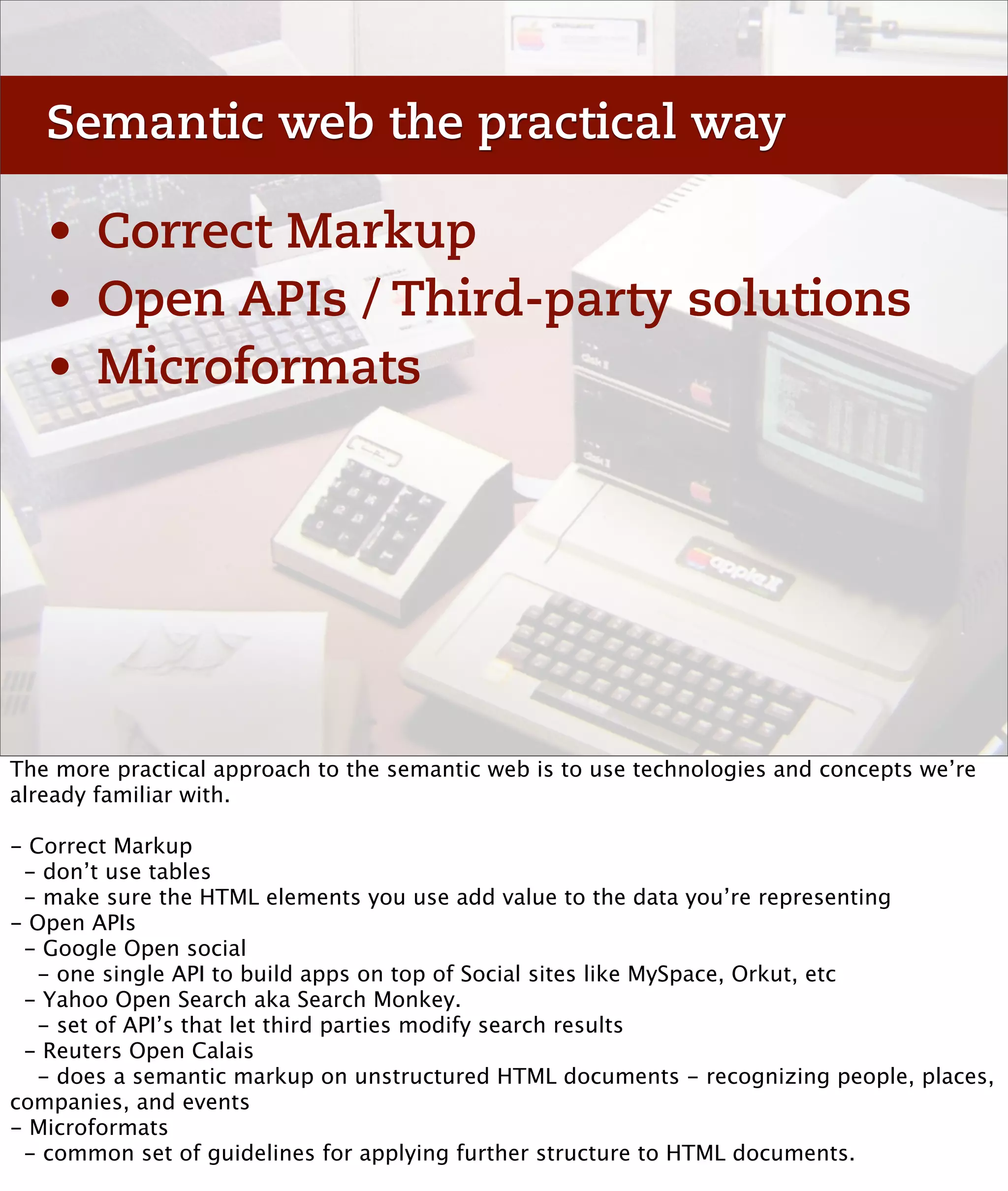 Web3.0 or The semantic web