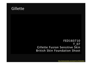 Gillette




           http://www.youtube.com/watch?v=cTl3U6aSd2w
 