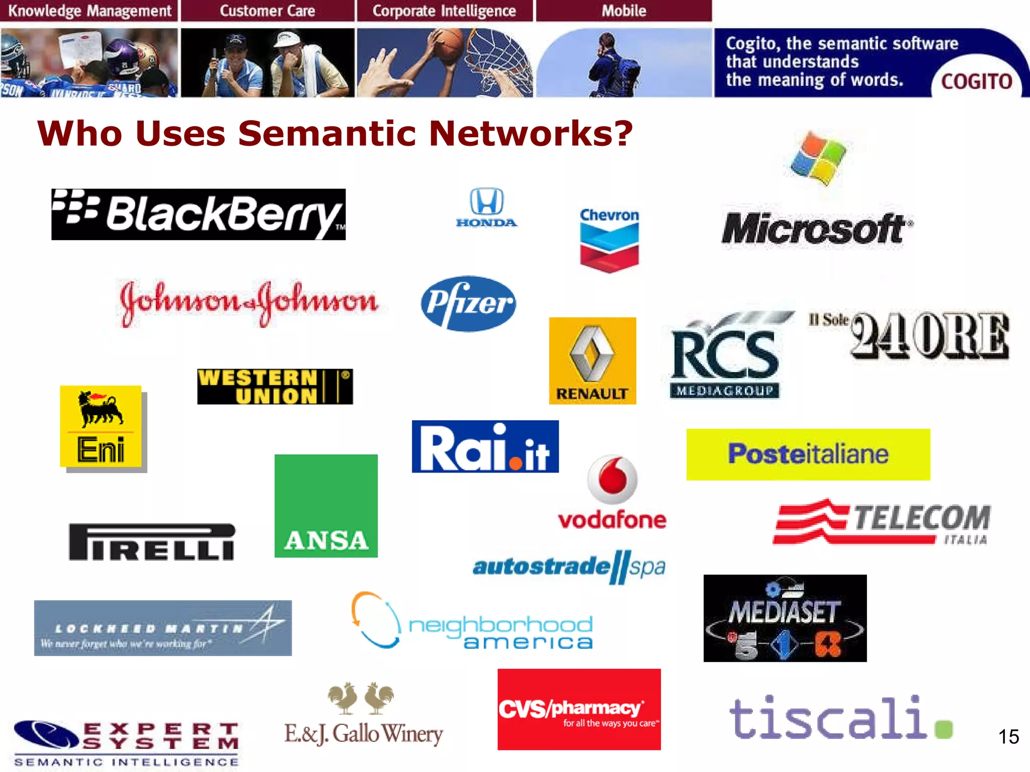 Who Uses Semantic Networks? 