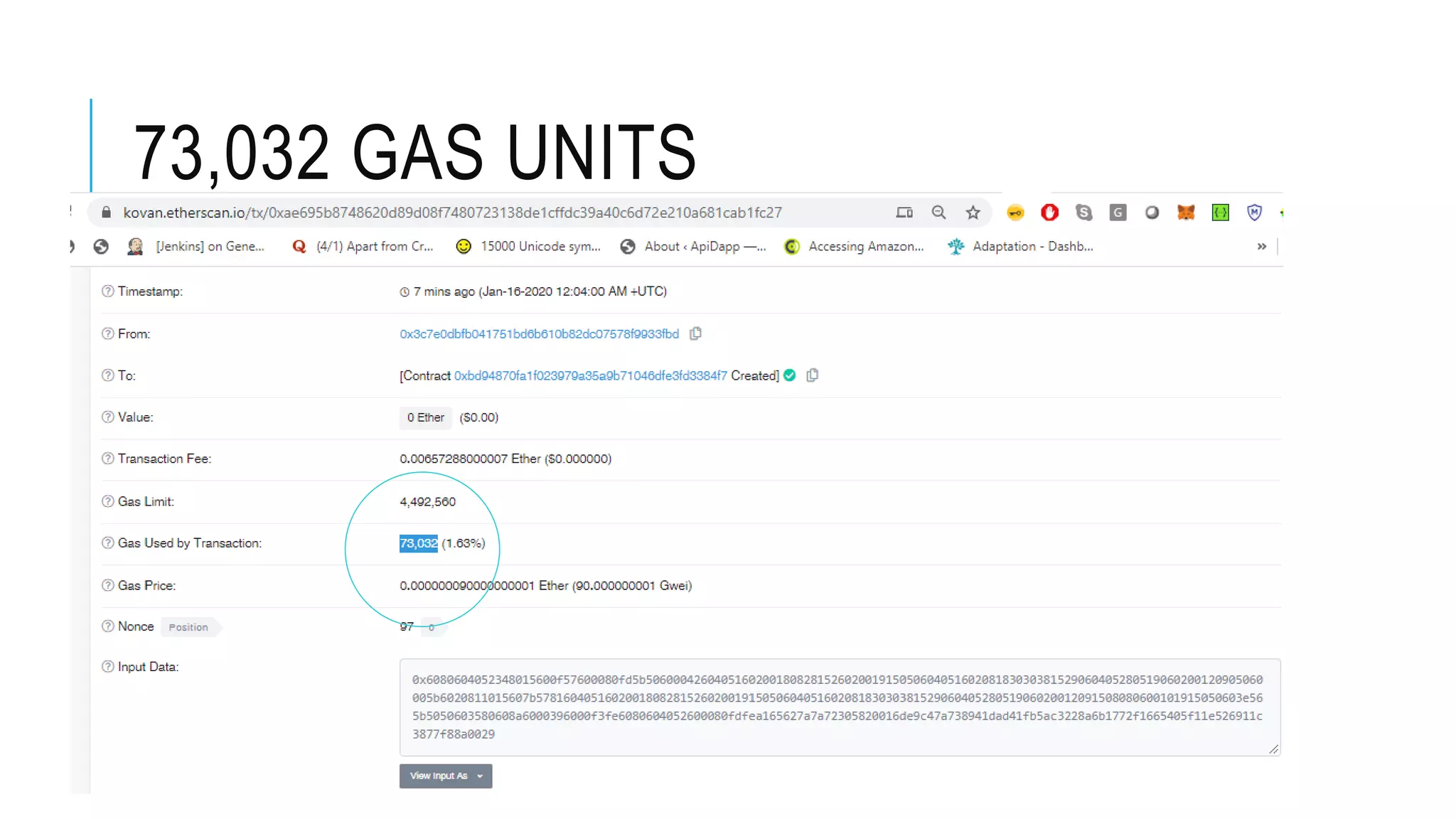 73,032 GAS UNITS
 