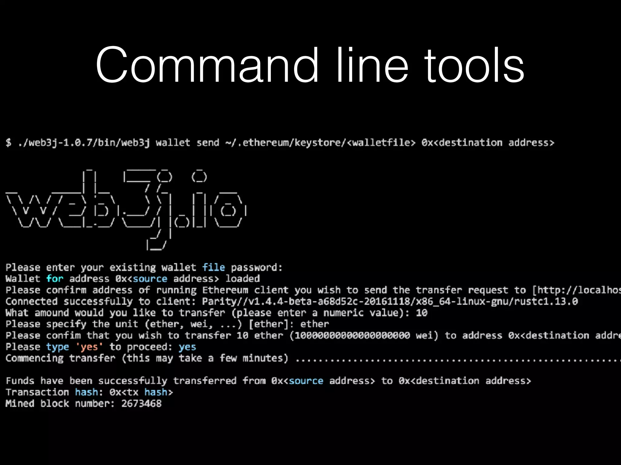 Command line tools