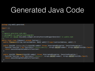Generated Java Code
 
