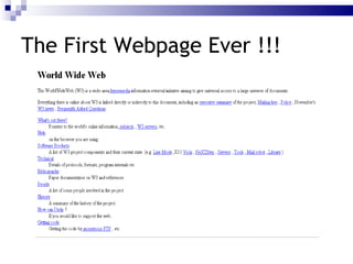 The First Webpage Ever !!! 