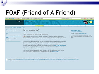 FOAF (Friend of A Friend) 