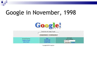 Google in November, 1998 