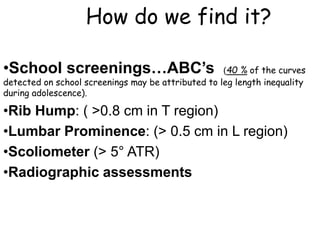 scoliosis management and defination with treatment | PPT