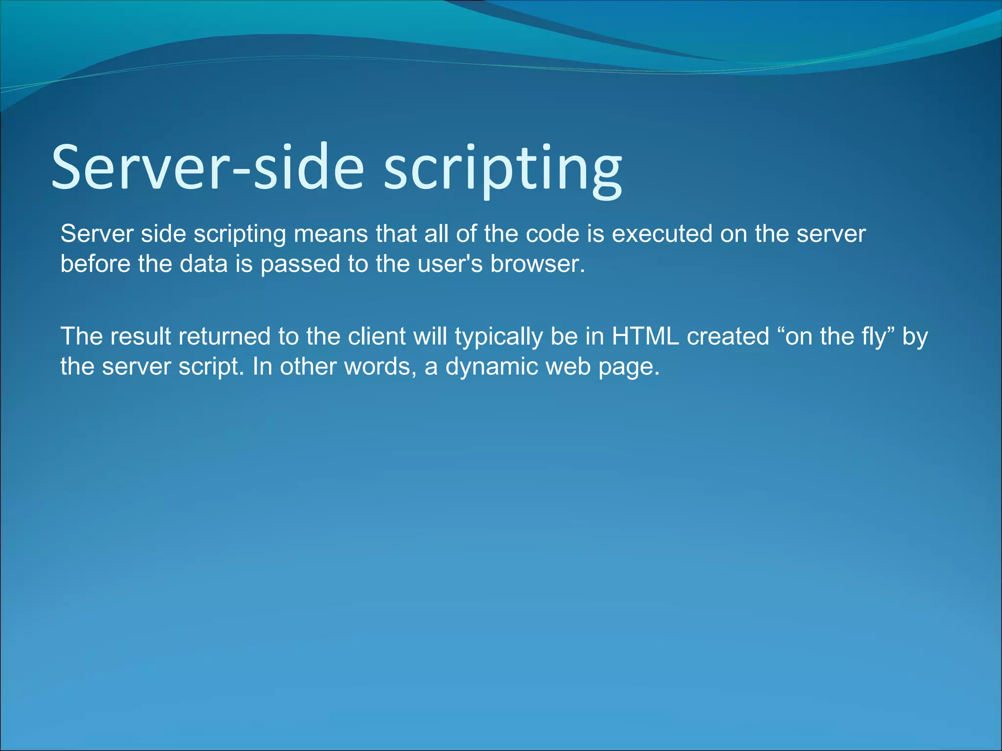 Scripting Languages | PPT | Web Development | Internet