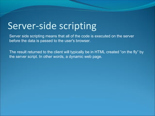 Scripting Languages | PPT | Web Development | Internet