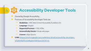 Web accessibility evaluation tools | PPSX