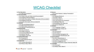 WCAG Checklist
 