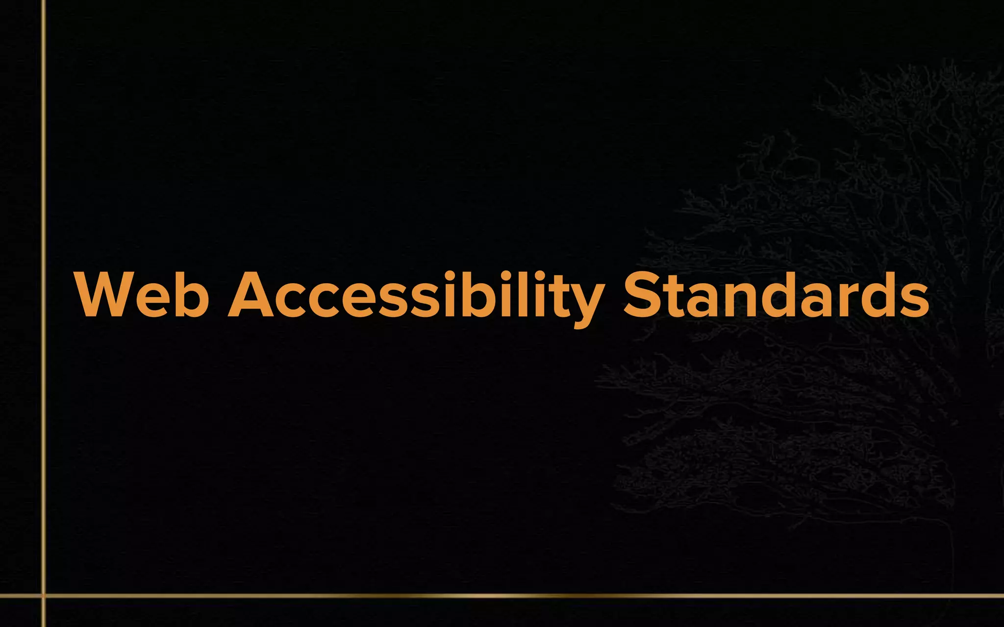 Web Accessibility Standards
 