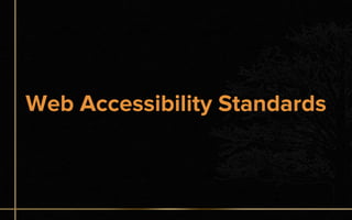 Web Accessibility Standards
 