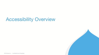 ©2018 Acquia Inc. — Confidential and Proprietary
Accessibility Overview
 