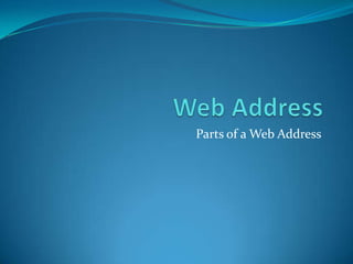 Parts of a Web Address
 
