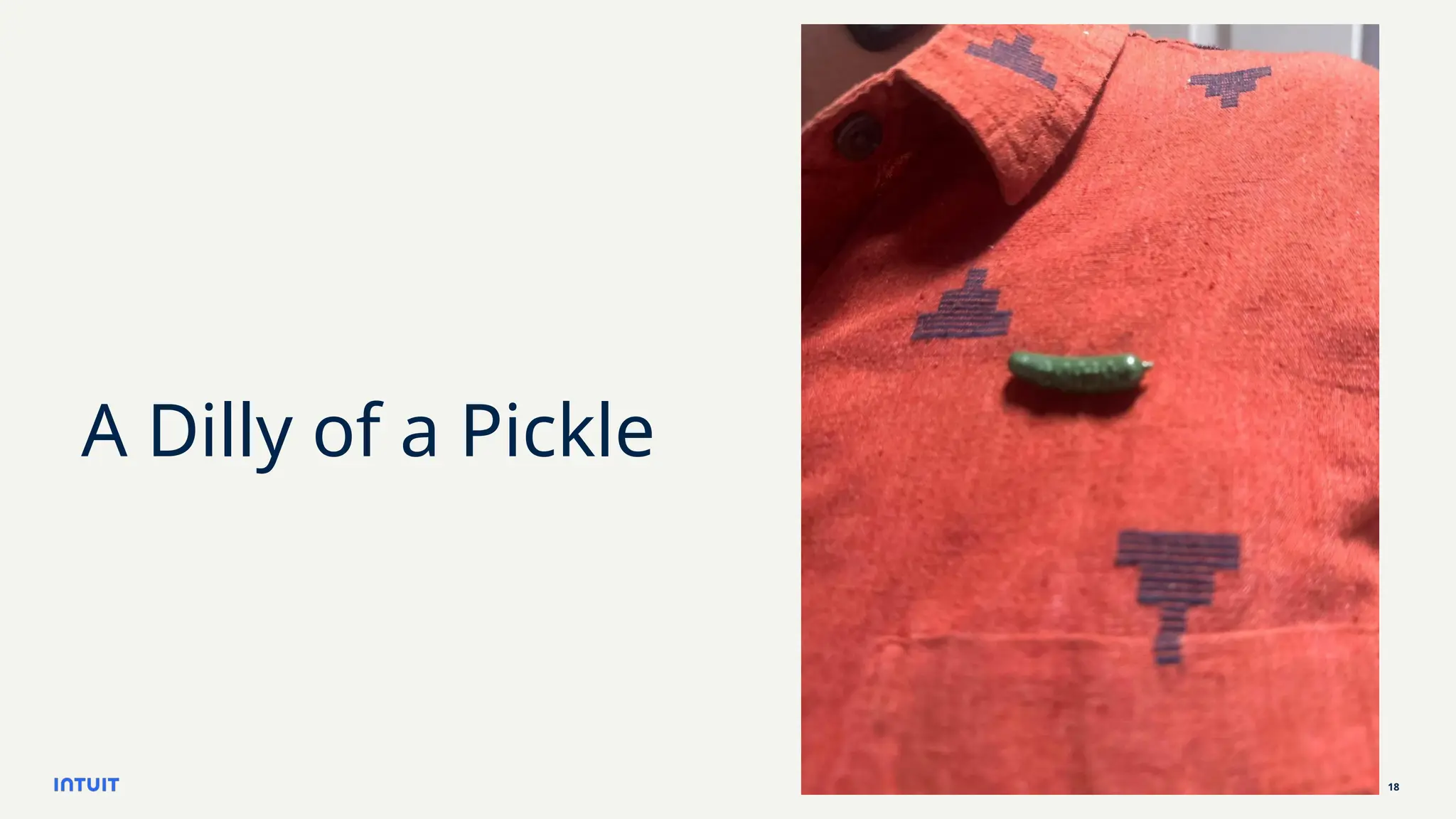 © 2023 Intuit Inc. All rights reserved. 18
A Dilly of a Pickle
 