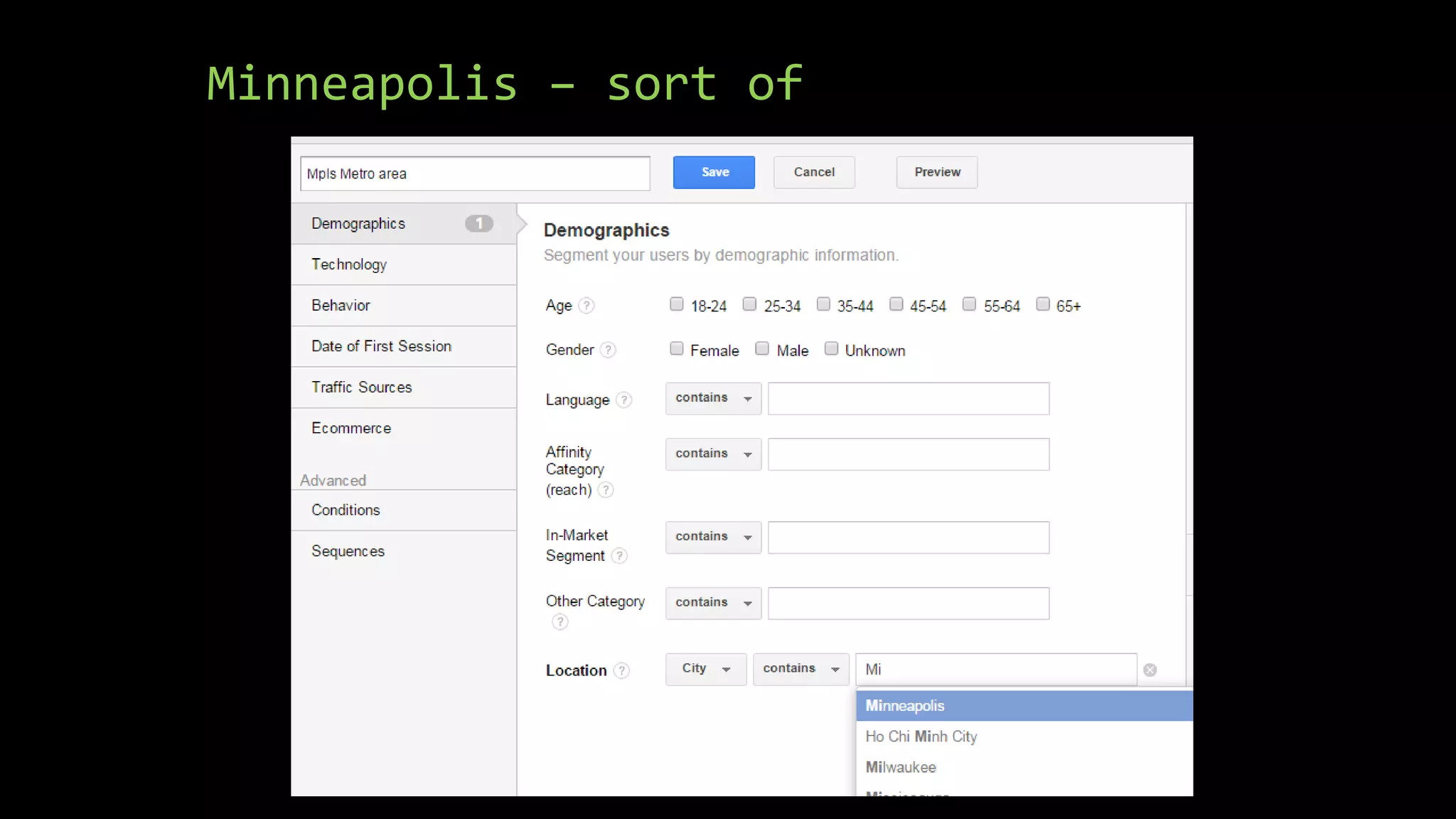 Minneapolis – sort of
 