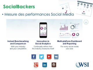SocialBackers
©2015 WSI. All rights reserved.
• Mesure des performances Social Media
 