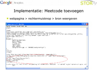 Implementatie: Meetcode toevoegen webpagina > rechtermuisknop > bron weergeven 