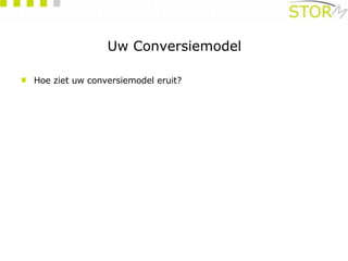 Uw Conversiemodel Hoe ziet uw conversiemodel eruit? 