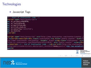 Technologies
Javascript Tags
 