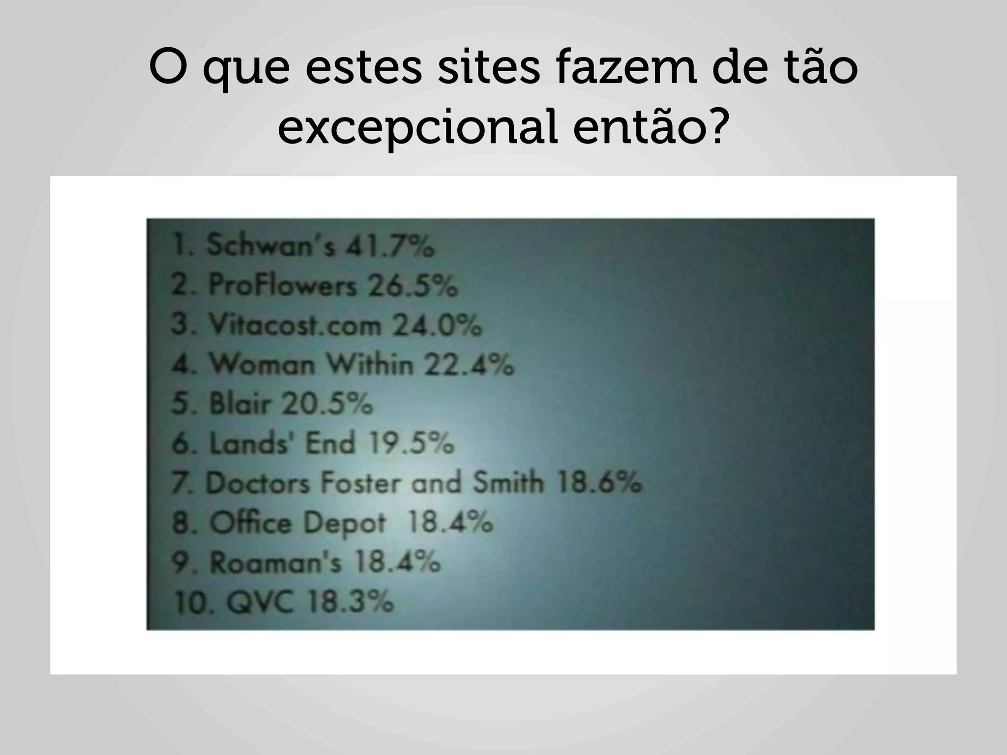 O que estes sites fazem de tão
    excepcional então?
 